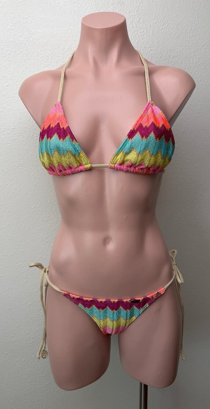 Luli Fama Multicolor Metallic Bikini Set Women's XS